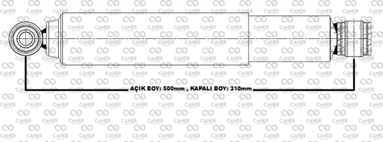 HYUNDAI PANEL VAN ARKA AMORTİSÖR (31 CM) (Eski Kod:6336646N)